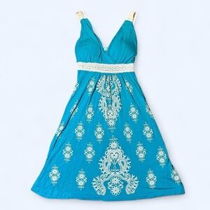 Y2K Blue & White Floral Dress by South Main!